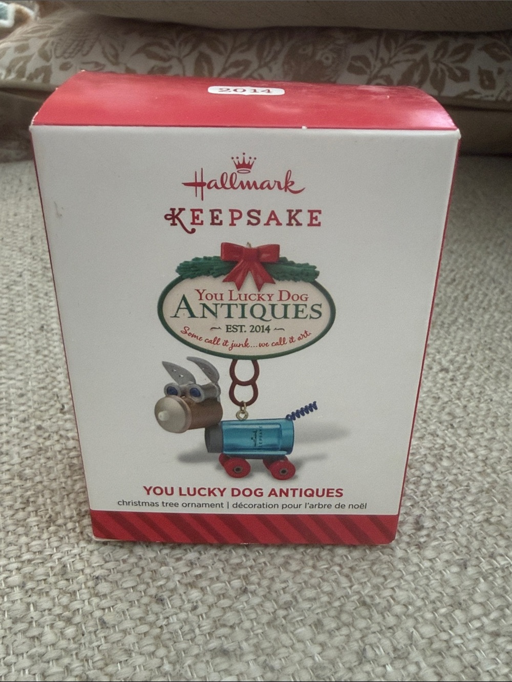 2014 Hallmark Keepsake You Lucky Dog Antiques Boxed Ornament Debra Nielsen